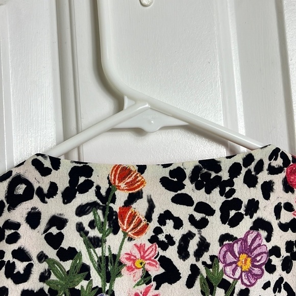 Zara Cheetah Floral Wrap Mini Dress 90s Y2K Size XS - Picture 7 of 11